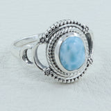 Larimar Silver Ring