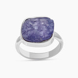 Raw Tanzanite Silver Rings