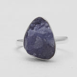 Raw Tanzanite Silver Rings