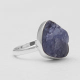 Raw Tanzanite Silver Rings
