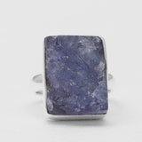 Raw Tanzanite Silver Rings