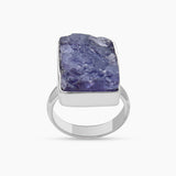 Raw Tanzanite Silver Rings