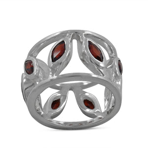 925 Silver Blue Topaz Band Ring