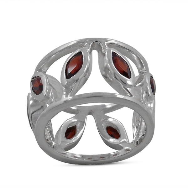 925 Silver Blue Topaz Band Ring