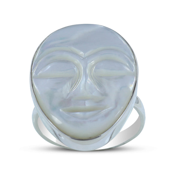 Mother Of Pearl Silver Rings