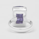 Raw Tanzanite Silver Rings