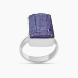 Raw Tanzanite Silver Rings