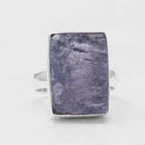 Raw Tanzanite Silver Rings