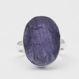 Raw Tanzanite Silver Rings