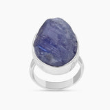 Raw Tanzanite Silver Rings