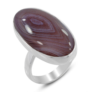 925 Silver Botswana Agate Ring