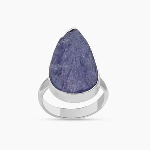 Raw Tanzanite Silver Rings