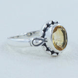 Citrine Silver Ring