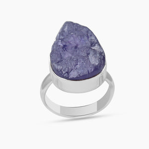 Raw Tanzanite Silver Rings