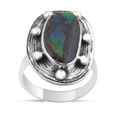 Natural Ammolite Pendant Set 925 Sterling Silver Jewelry