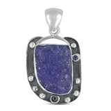 Raw Aquamarine 925 Sterling Silver Pendant