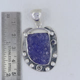 Raw Aquamarine 925 Sterling Silver Pendant