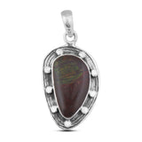 Natural Ammolite Pendant Set 925 Sterling Silver Jewelry