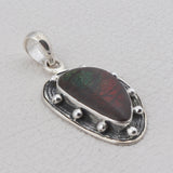 Natural Ammolite Pendant Set 925 Sterling Silver Jewelry