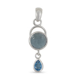 Natural Labradorite Sterling 925 Silver Pendant