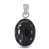 925 Sterling Silver Psilomelane Pendant