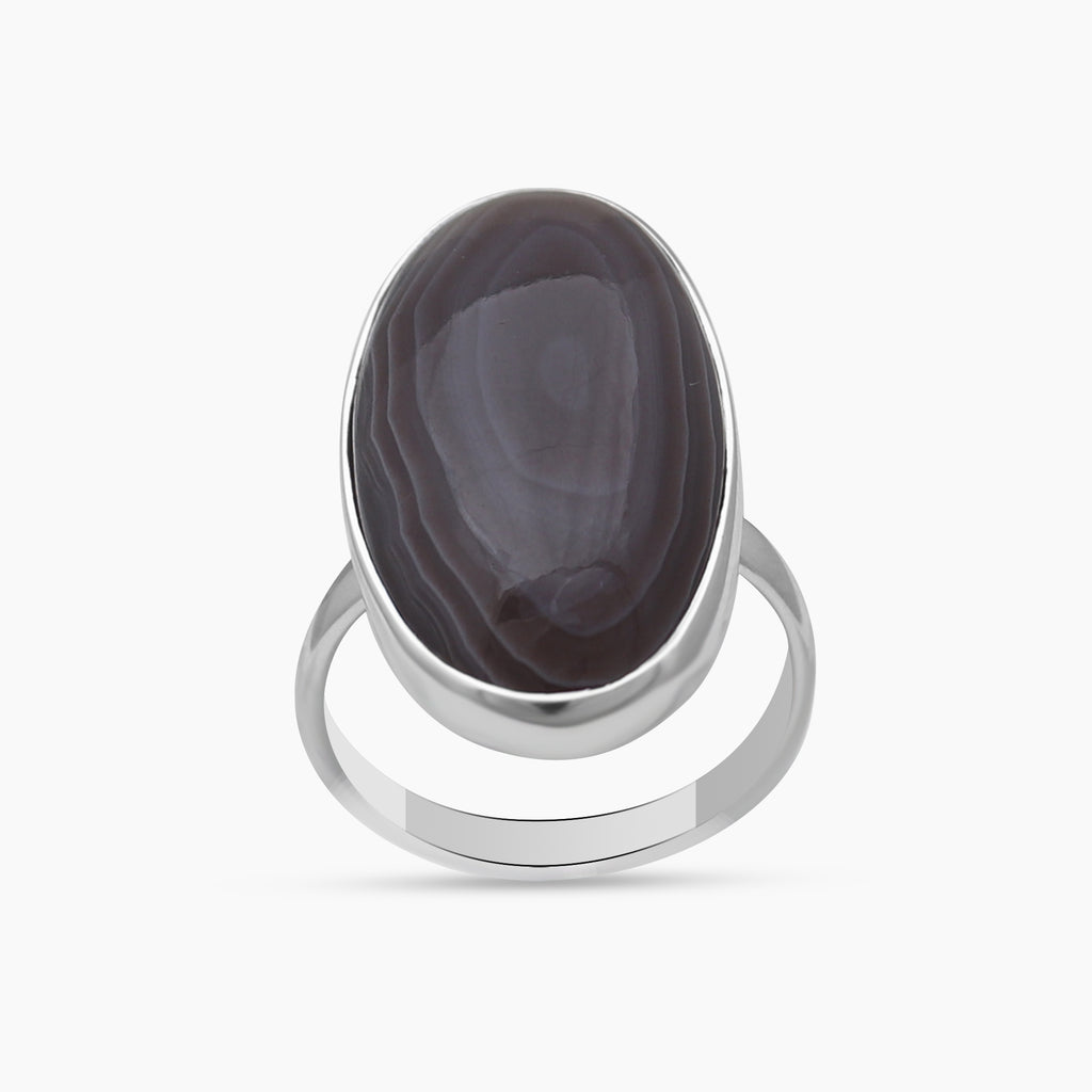 925 Silver Botswana Agate Rings