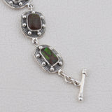 Natural Ammolite Pendant Set 925 Sterling Silver Jewelry