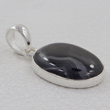 925 Sterling Silver Psilomelane Pendant