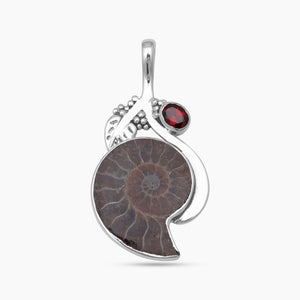 Fossil Ammonite Silver Pendants