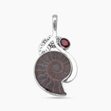 Fossil Ammonite Silver Pendants