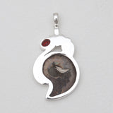 Fossil Ammonite Silver Pendants