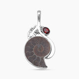 Fossil Ammonite Silver Pendants