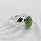 Nephrite Jade Silver Rings