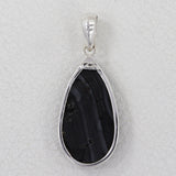 Psilomelane Silver Pendants