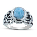 Larimar Silver Ring