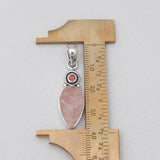 925 Sterling Silver Rose Quartz Pendants