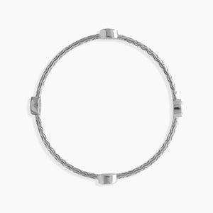 925 Sterling Silver Uncut Diamond Bangles