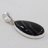 925 Sterling Silver Psilomelane Pendant