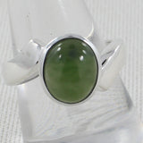 Nephrite Jade Silver Rings