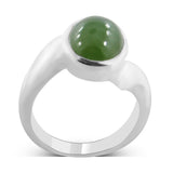 Nephrite Jade Silver Rings