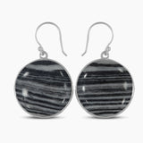Zebra Jasper Silver Earrings