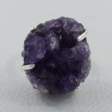 Amethyst Druzy Silver Ring