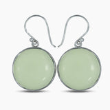 Lemon Chrysoprase Silver Earrings