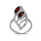 Garnet Gemstone Sterling Silver Ring