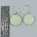 Lemon Chrysoprase Silver Earring