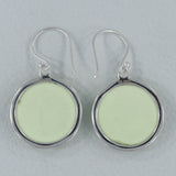 Lemon Chrysoprase Silver Earring