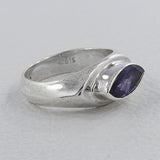 Amethyst Marquise cut Silver Ring