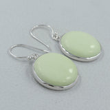 Lemon Chrysoprase Silver Earring