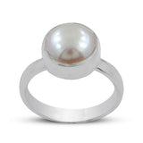 Pearl Gemstone 925 Sterling Silver Ring