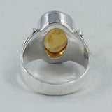 925 Sterling Silver Citrine Ring